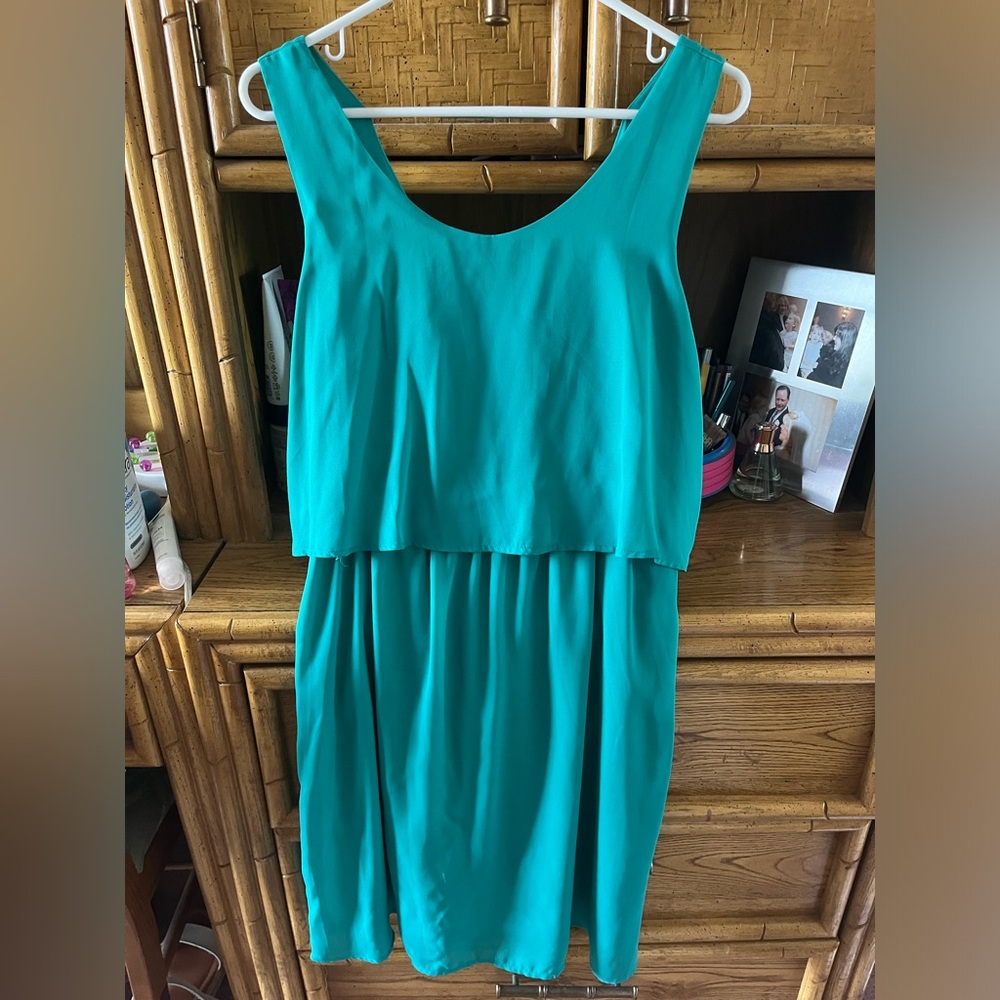 Charming Charlie Blue Sleeveless Sundress Scoop Neck